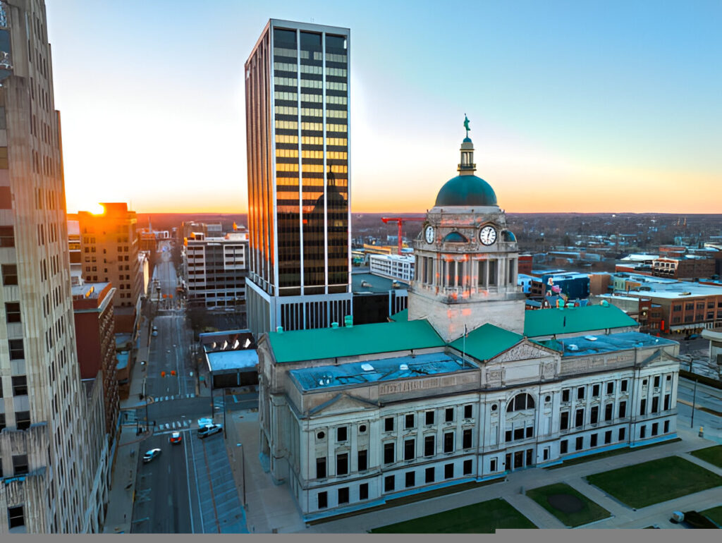 City-County Building in Fort Wayne, Indiana, home to many City of Fort Wayne jobs and municipal career opportunities.